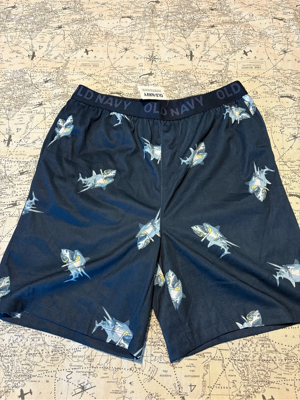 Old Navy Light Blue and Navy Boys Athletic Shorts